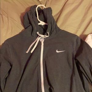 NIKE JACKET grey white zipper